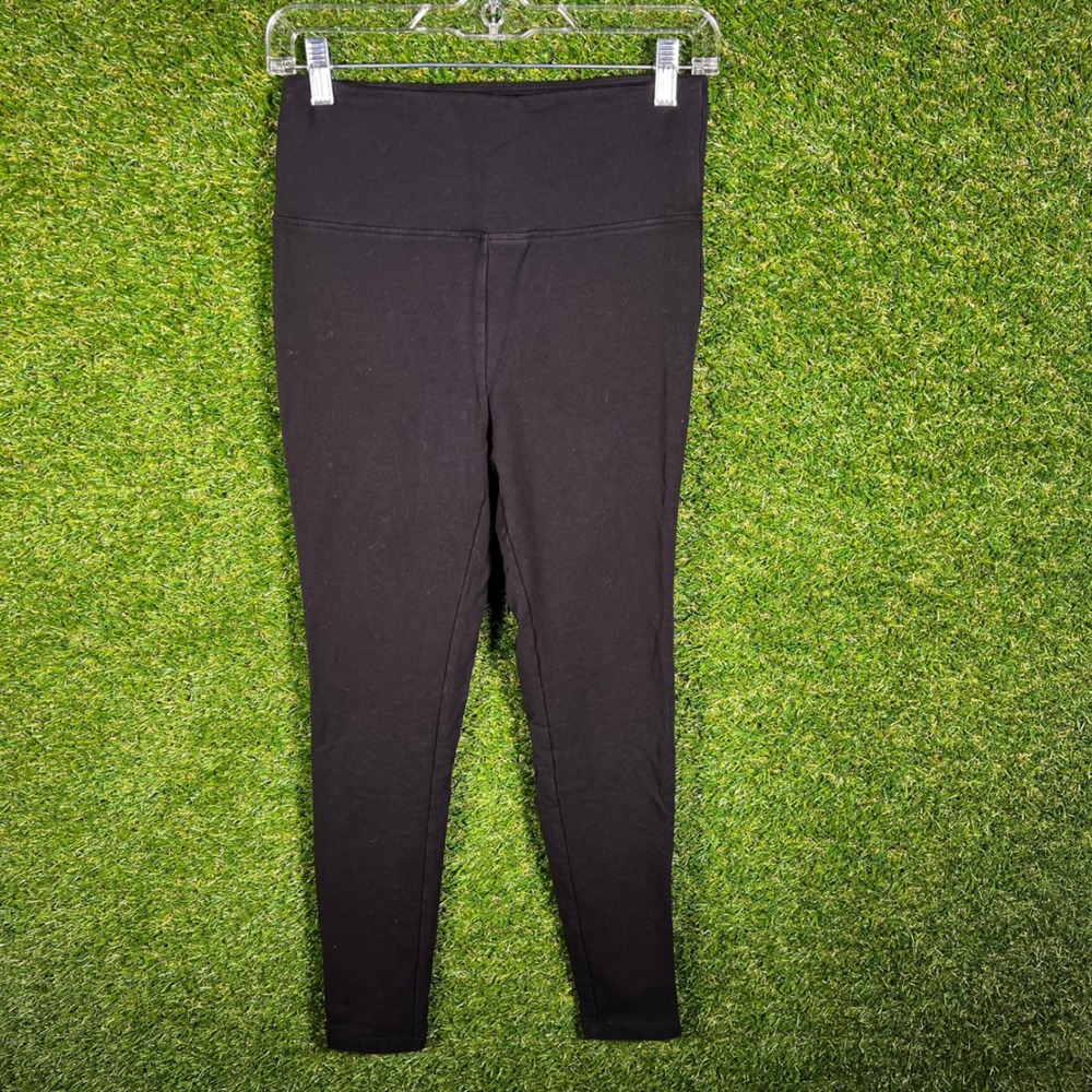 Max & Mia Womens Black High Waisted Cotton Modal Stretch Leggings Size S